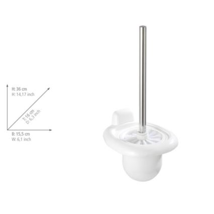 WENKO 17947100 - Тоалетна четка PURE 15,5x36 cm бяла