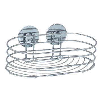 WENKO 18775100-Полица TURBO-LOC кръгла стоманена 23,5x13,5 cm лъскав хром