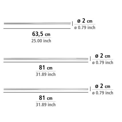WENKO 19215100 - Държач за пръчка UNIVERSAL 2x2 см хром/бял