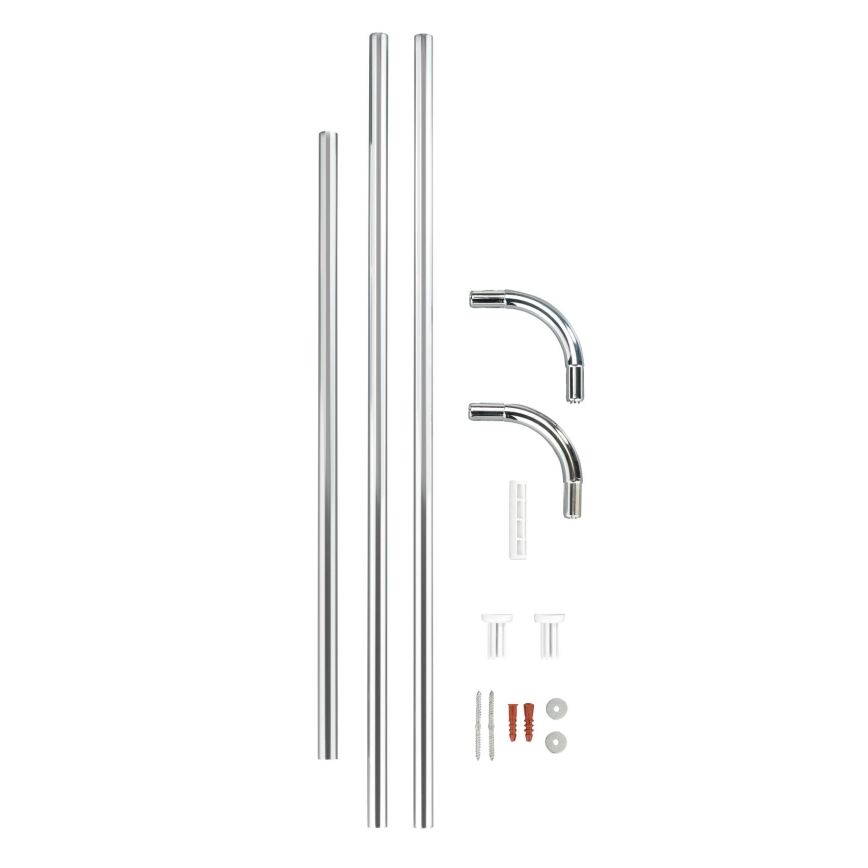 WENKO 19215100 - Държач за пръчка UNIVERSAL 2x2 см хром/бял