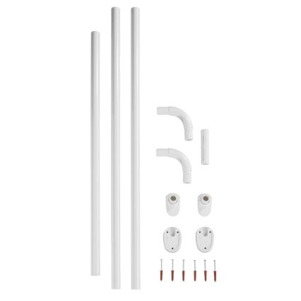 WENKO 19216100 - Държач за прът UNIVERSAL 2,5x2,5 см бял