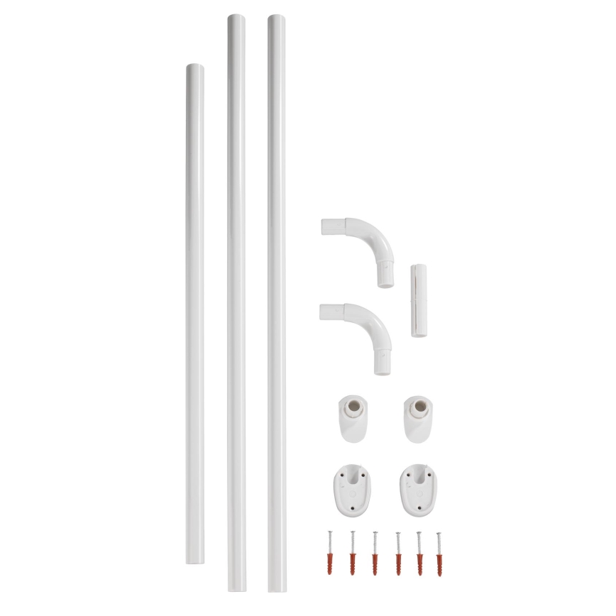 WENKO 19216100 - Държач за прът UNIVERSAL 2,5x2,5 см бял