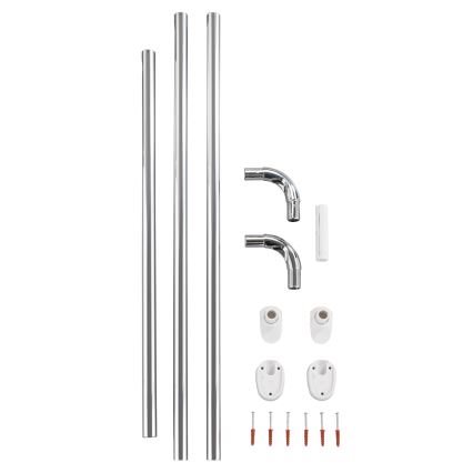 WENKO 19218100 - Универсална пръчка 2,5x2,5 см хром/бяла