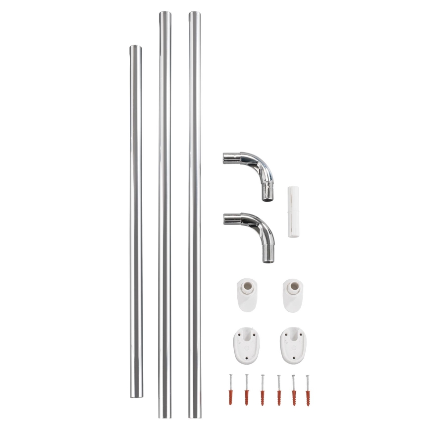 WENKO 19218100 - Универсална пръчка 2,5x2,5 см хром/бяла