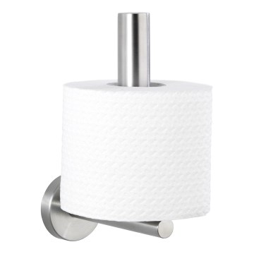 WENKO 19613100 - Държач за тоалетна хартия BOSIO MATT 8x18 cm неръждаема стомана/сребрист