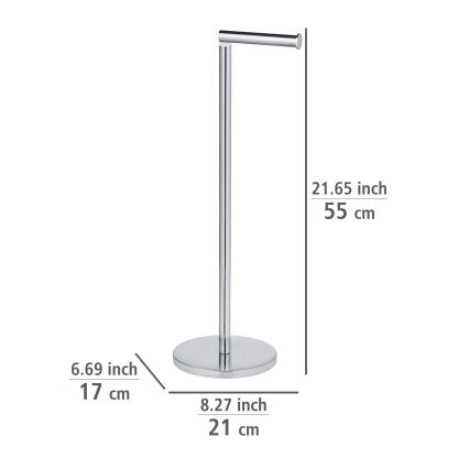 WENKO 19637100 - Държач за тоалетна хартия 21x55 см неръждаема стомана/сребрист