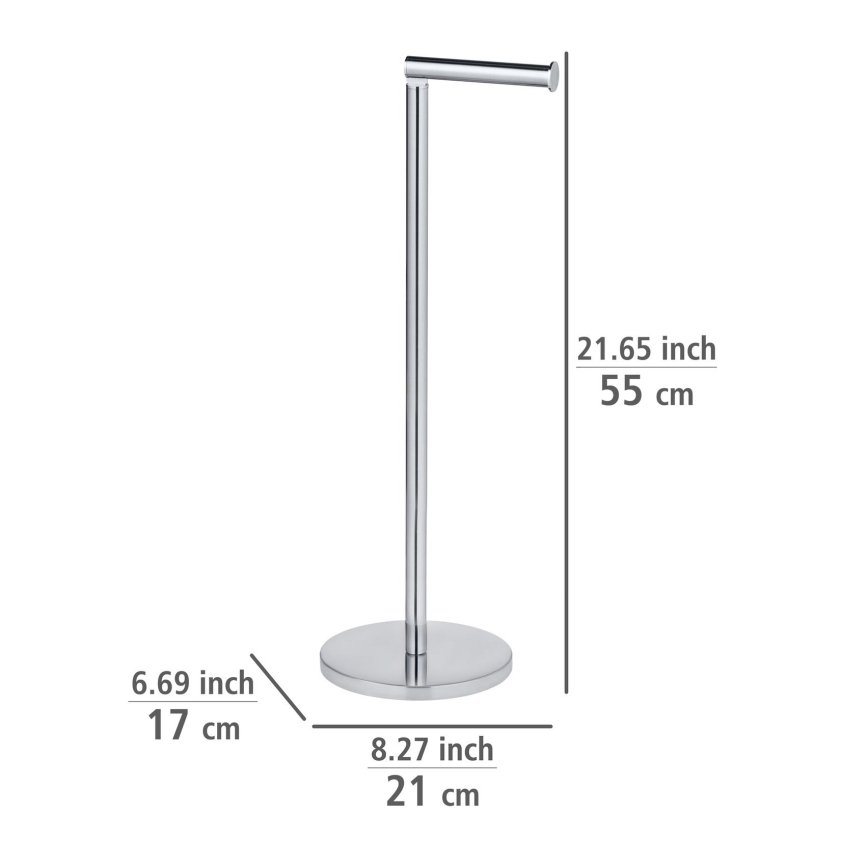 WENKO 19637100 - Държач за тоалетна хартия 21x55 см неръждаема стомана/сребрист