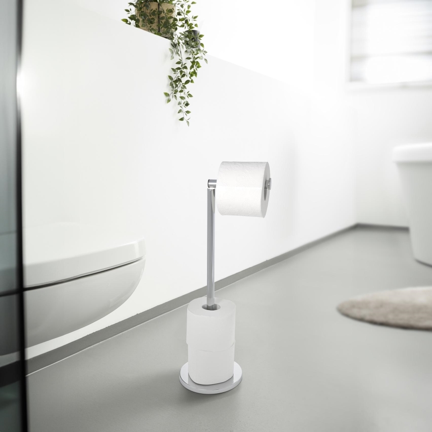 WENKO 19637100 - Държач за тоалетна хартия 21x55 см неръждаема стомана/сребрист