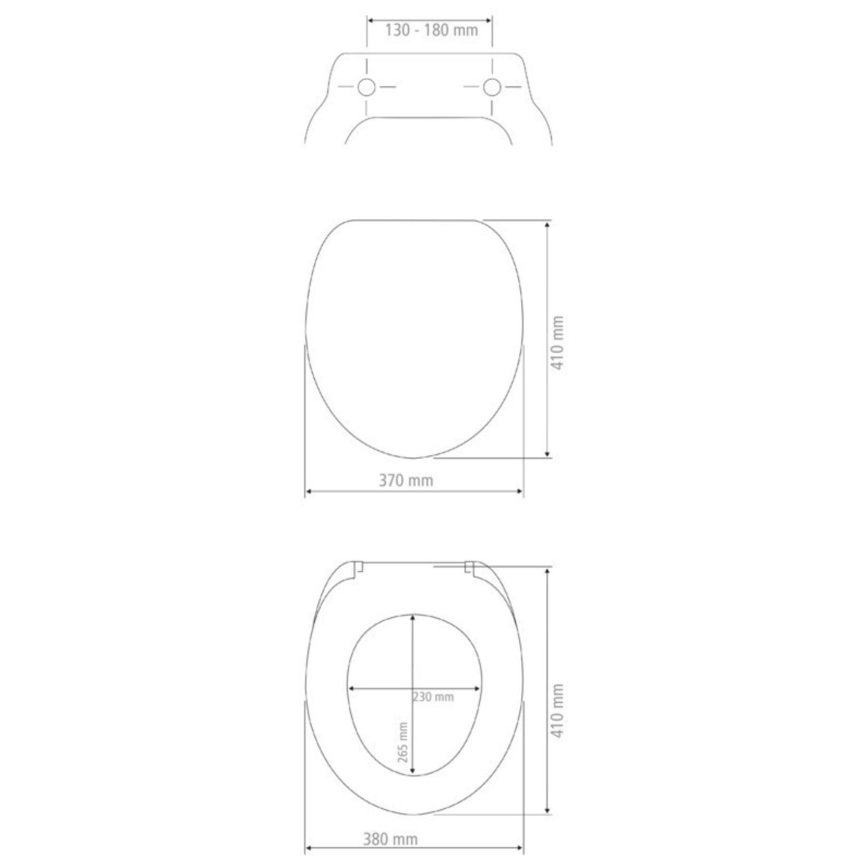 WENKO 20077100-WC тоалетна седалка PRIMA 37x41 см черна/сребриста