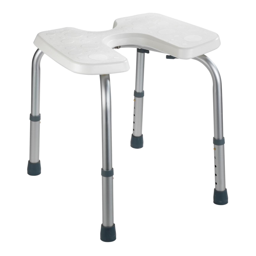 WENKO 206051100-столче SECURA 46x53,5 см бяло/сребристо