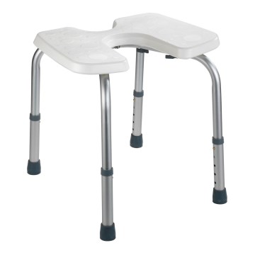 WENKO 206051100-столче SECURA 46x53,5 см бяло/сребристо