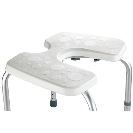 WENKO 206051100-столче SECURA 46x53,5 см бяло/сребристо