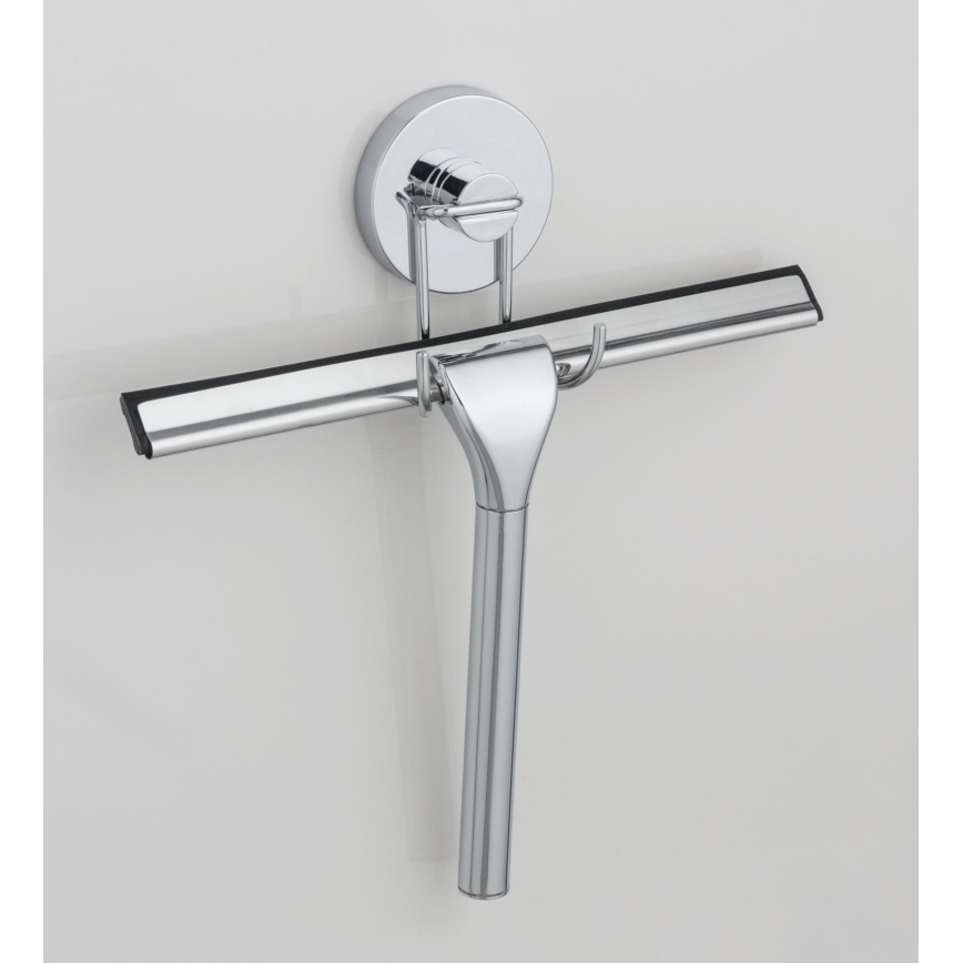 WENKO 20877100-Стъргалка VACUUM-LOC, кръгла, стоманена, 24,5x25 cm, неръждаема стомана/блестящ хром/сребрист