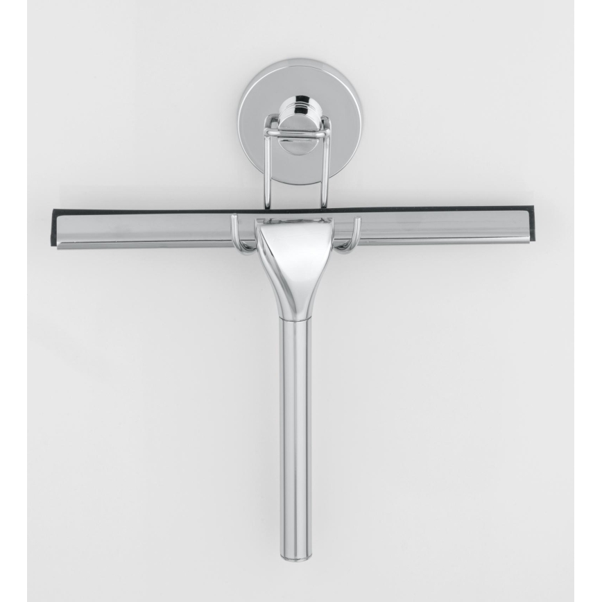 WENKO 20877100-Стъргалка VACUUM-LOC, кръгла, стоманена, 24,5x25 cm, неръждаема стомана/блестящ хром/сребрист