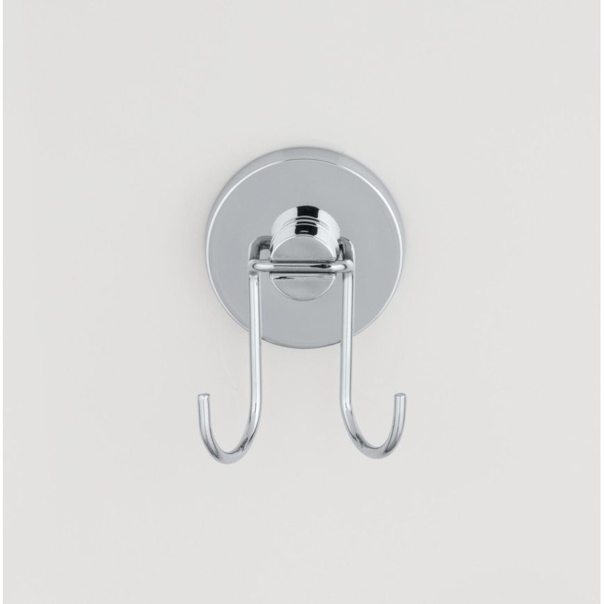 WENKO 20877100-Стъргалка VACUUM-LOC, кръгла, стоманена, 24,5x25 cm, неръждаема стомана/блестящ хром/сребрист