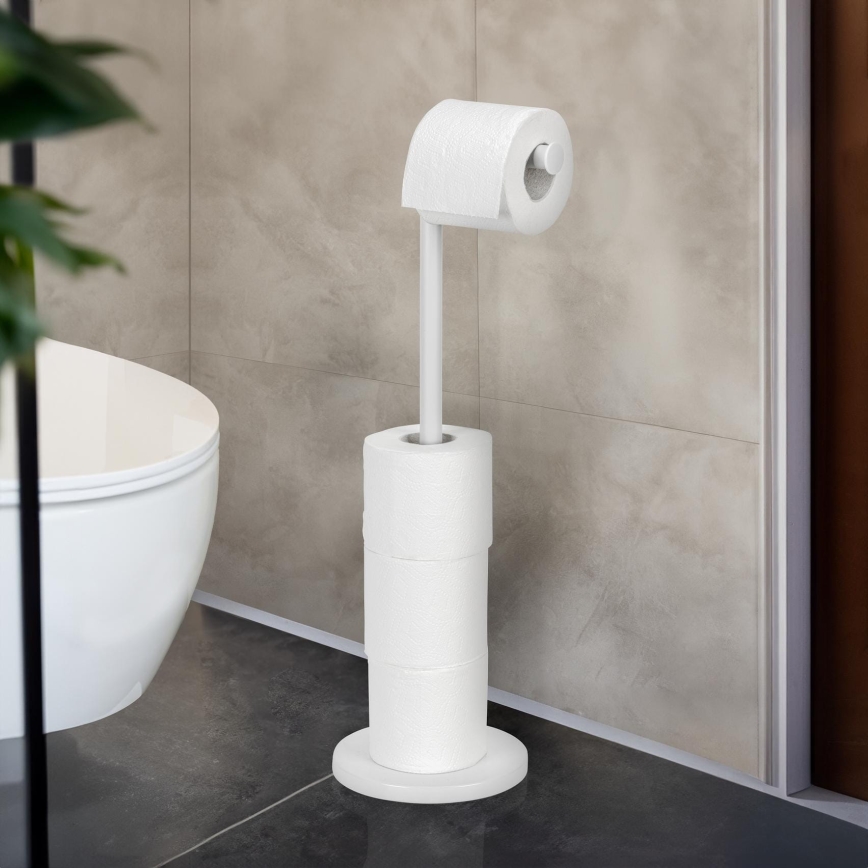 WENKO 21424100 - Държач за тоалетна хартия 21x55 cm бял