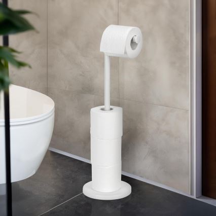 WENKO 21424100 - Държач за тоалетна хартия 21x55 cm бял