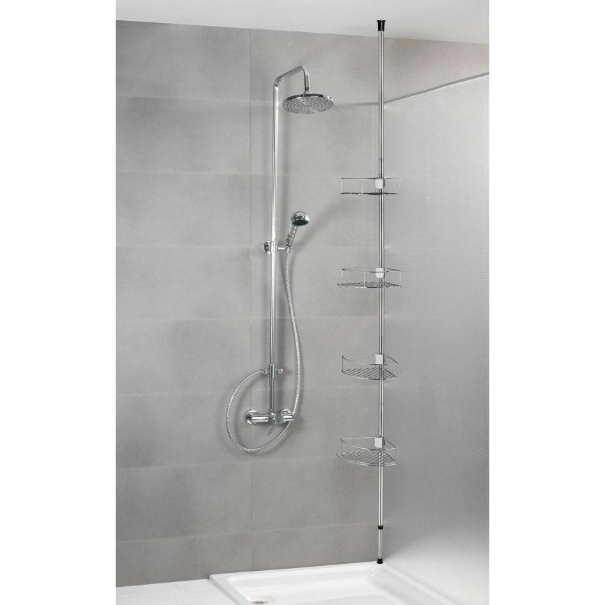 WENKO 21803100-Ъглова полица DOLCEDO 31x275 cm неръждаема стомана/лъскав хром