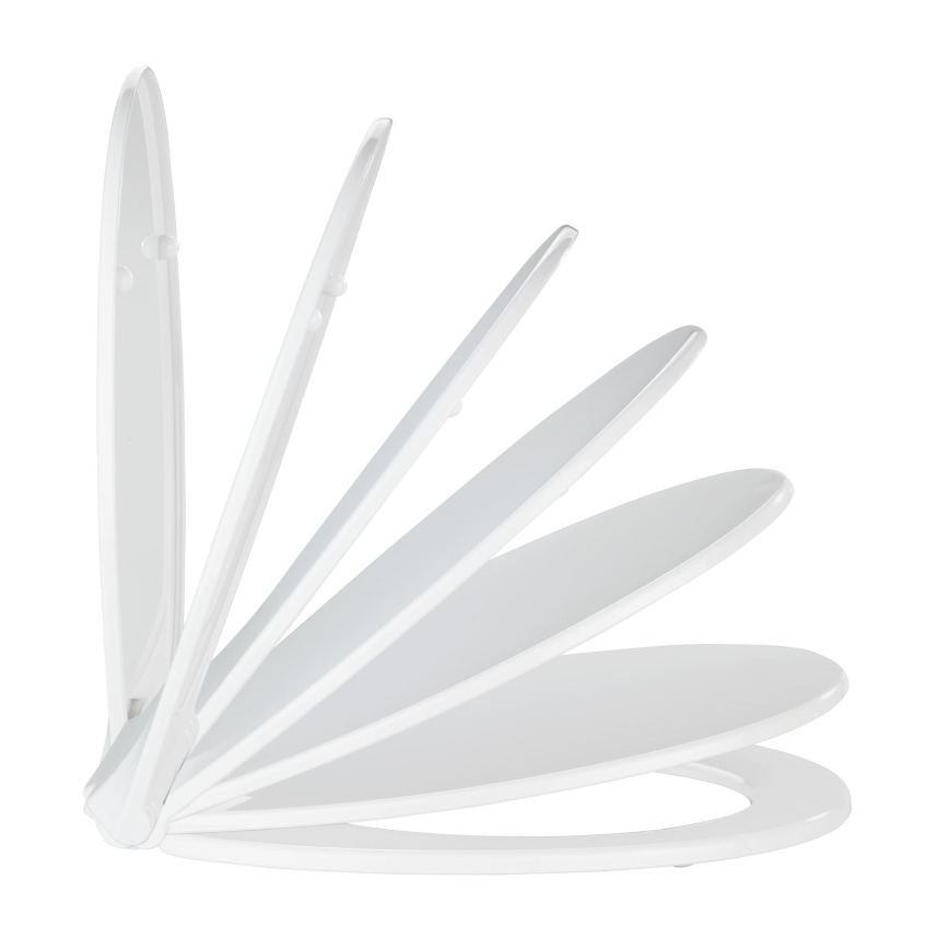 WENKO 21901100-WC седалка KOS 44x37 cm бяла/сребърна