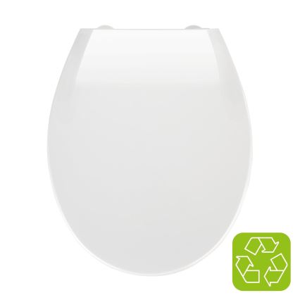 WENKO 21901100-WC седалка KOS 44x37 cm бяла/сребърна