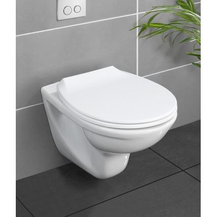 WENKO 21901100-WC седалка KOS 44x37 cm бяла/сребърна