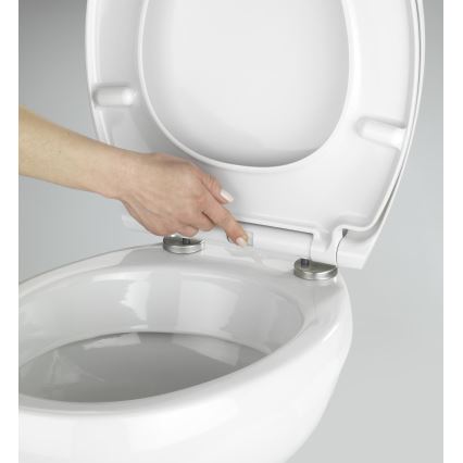 WENKO 21903100-WC тоалетно седало SAMOS 44,5x37,5 cm бяло/сребристо