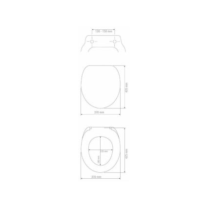 WENKO 21905100-Тоалетна седалка SECURA 37x44 cm бяла/сива