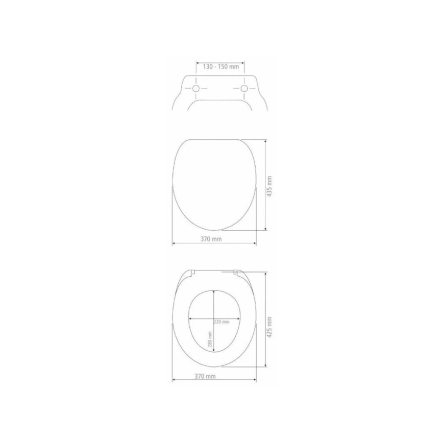 WENKO 21905100-Тоалетна седалка SECURA 37x44 cm бяла/сива