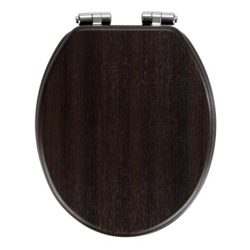 WENKO 22015100-WC тоалетно седало WENGE 35,5x42,5 cm кафяво/сребристо