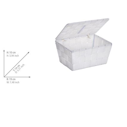 WENKO 22077100 - Кошница ADRIA 19x14 см бяла