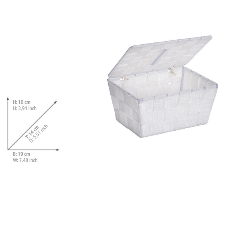 WENKO 22077100 - Кошница ADRIA 19x14 см бяла