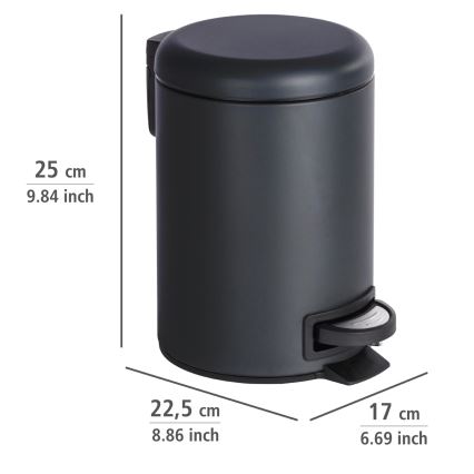 WENKO 22143800 - Кош LEMAN 17x25 см, черен