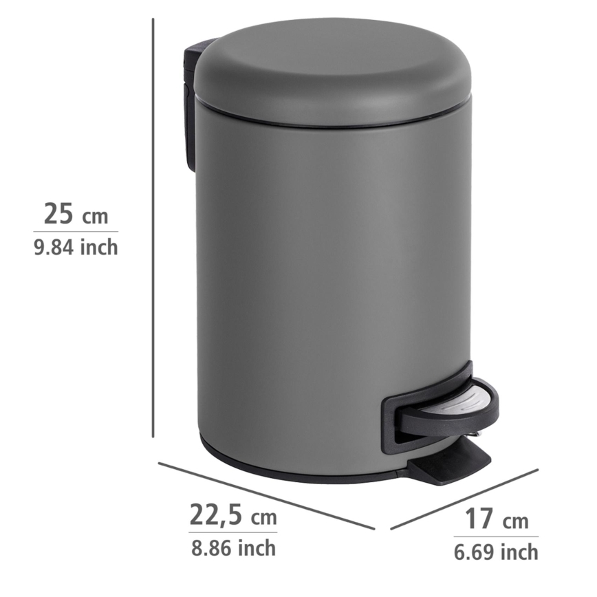 WENKO 22148100 - Кош LEMAN 17x25 см сив/черен