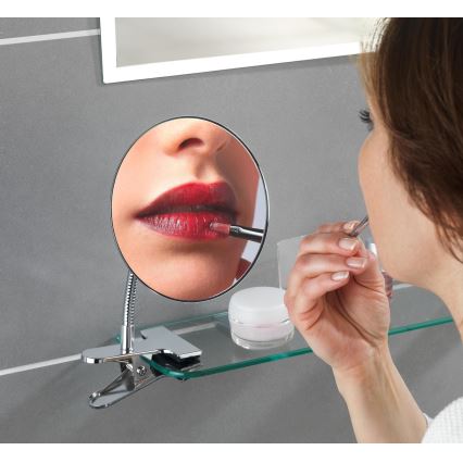 WENKO 22195100 - Козметично огледало CLIP 15x27 см лъскав хром