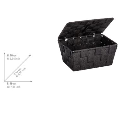 WENKO 22197100 - Кош ADRIA 19x14 см черен