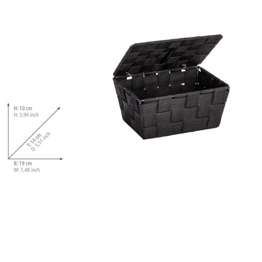 WENKO 22197100 - Кош ADRIA 19x14 см черен