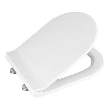 WENKO 22415100-Тоалетна седалка HABOS 46x36 cm бяла/сребриста