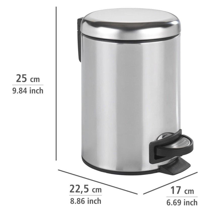 WENKO 22444100 - Кош LEMAN 17x25 см неръждаема стомана/сребрист/черен