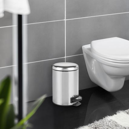 WENKO 22444100 - Кош LEMAN 17x25 см неръждаема стомана/сребрист/черен