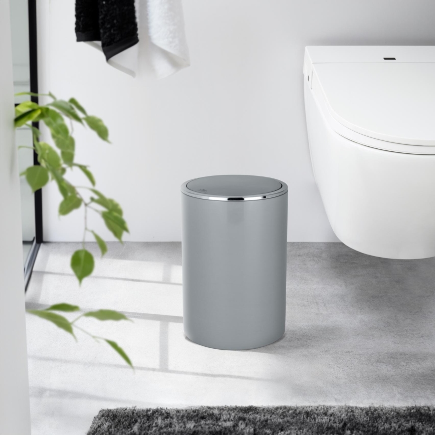 WENKO 22562100 - Кош INCA 18,5x25,5 см сив/лъскав хром