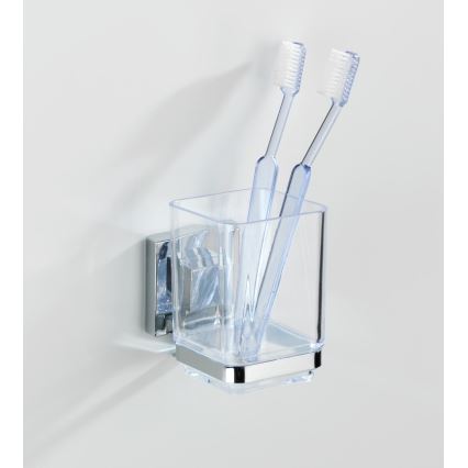 WENKO 22680100 -Чаша VACUUM-LOC QUADRO ED 7,5x10 cm сребрист/лъскав хром/прозрачен