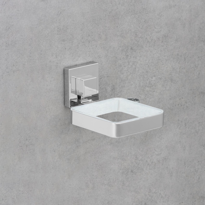 WENKO 22682100 -Държач за сешоар VACUUM-LOC QUADRO ED 13,5x14 cm сребрист/хром