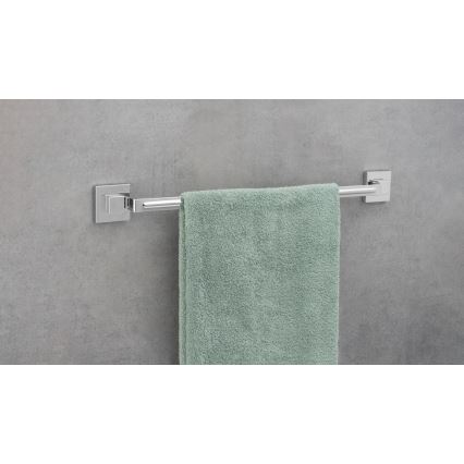 WENKO 22684100-Държач за кърпи VACUUM-LOC QUADRO ED 60,5x6 cm сребрист/лъскав хром