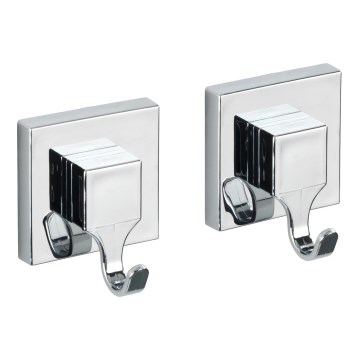 WENKO 22688100-Кука VACUUM-LOC QUADRO ED 6x7 cm сребрист/лъскав хром