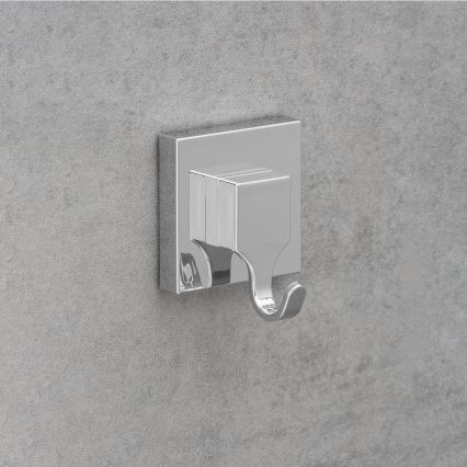 WENKO 22688100-Кука VACUUM-LOC QUADRO ED 6x7 cm сребрист/лъскав хром