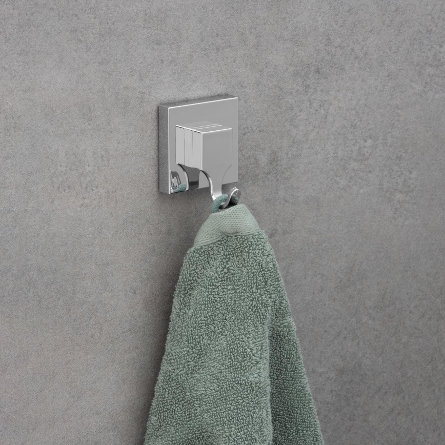 WENKO 22688100-Кука VACUUM-LOC QUADRO ED 6x7 cm сребрист/лъскав хром