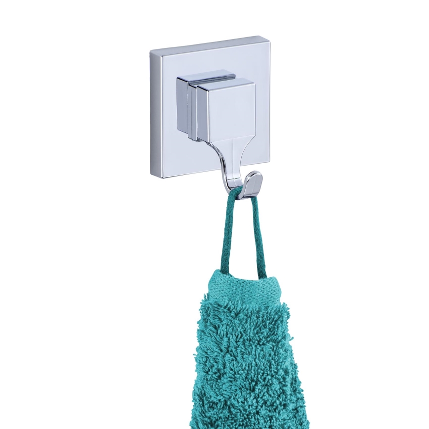 WENKO 22688100-Кука VACUUM-LOC QUADRO ED 6x7 cm сребрист/лъскав хром