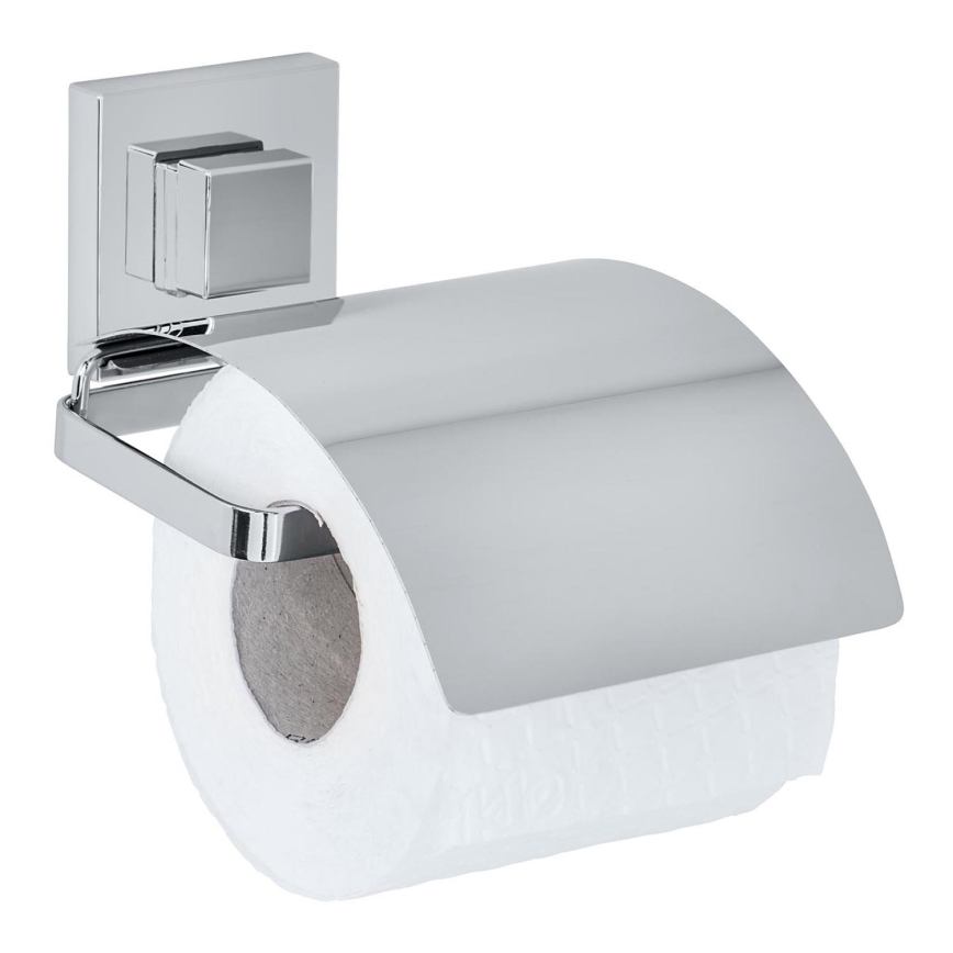 WENKO 22696100-Държач за тоалетна хартия VACUUM-LOC QUADRO ED 13x14 cm лъскав хром