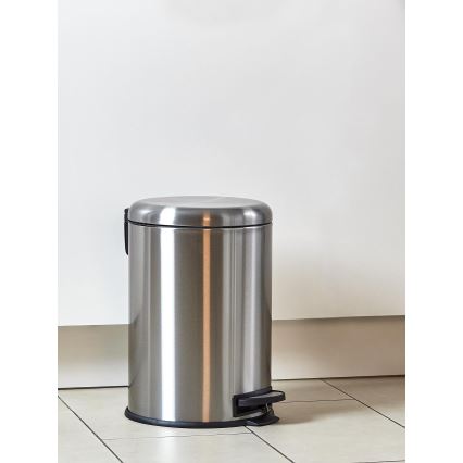 WENKO 22704100 - Кош LEMAN 30,5x44 cm неръждаема стомана/сатен/черен