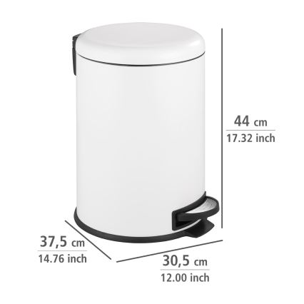 WENKO 22708100 - Кош LEMAN 30,5x44 cm бял/черен